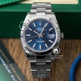 Đồng Hồ Rolex Datejust 41mm 126334-0001 Rep 1:1 Chế Tác Vỏ Bạc Mặt Xanh Dương Cọc Số Vạch Dây Kim Loại Oyster