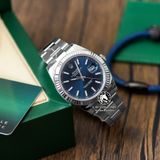 Đồng Hồ Rolex Datejust 41mm 126334-0001 Rep 1:1 Chế Tác Vỏ Bạc Mặt Xanh Dương Cọc Số Vạch Dây Kim Loại Oyster