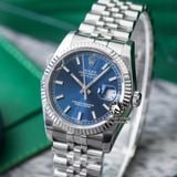 Đồng Hồ Rolex Datejust 36mm 116234-0139 Rep 1:1 Chế Tác Vỏ Bạc Mặt Xanh Dương Cọc Số Vạch Dây Kim Loại Jubilee
