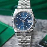 Đồng Hồ Rolex Datejust 36mm 116234-0139 Rep 1:1 Chế Tác Vỏ Bạc Mặt Xanh Dương Cọc Số Vạch Dây Kim Loại Jubilee
