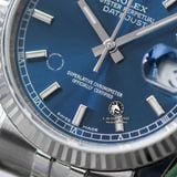 Đồng Hồ Rolex Datejust 36mm 116234-0139 Rep 1:1 Chế Tác Vỏ Bạc Mặt Xanh Dương Cọc Số Vạch Dây Kim Loại Jubilee