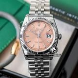 Đồng Hồ Rolex Datejust 36mm 116234-0108 Rep 1:1 Chế Tác Vỏ Bạc Mặt Hồng Cọc Số Vạch Dây Kim Loại Jubilee