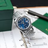 Đồng Hồ Rolex Day-Date 40mm 228239-007 Rep 1:1 Chế Tác Vỏ Bạc Mặt Xanh Dương Cọc Số La Mã Trọng Lượng 168 Gram Dây Kim Loại