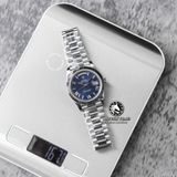 Đồng Hồ Rolex Day-Date 40mm 228239-007 Rep 1:1 Chế Tác Vỏ Bạc Mặt Xanh Dương Cọc Số La Mã Trọng Lượng 168 Gram Dây Kim Loại