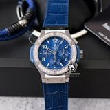 Đồng Hồ Hublot Big Bang Rep 1:1 Chế Tác Vỏ Bạc Niềng Đính Đá Mặt Số Xanh Dương 341.SX.7170.LR.1204