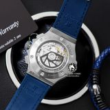 Đồng Hồ Hublot Big Bang Rep 1:1 Chế Tác Vỏ Bạc Niềng Đính Đá Mặt Số Xanh Dương 341.SX.7170.LR.1204