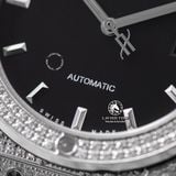 Đồng Hồ Hublot Classic Fusion 42mm Rep 1:1 Chế Tác Vỏ Bạc Đính Đá Pave Mặt Số Đen 542.NX.1171.LR.1704