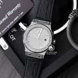 Đồng Hồ Hublot Classic Fusion 42mm Rep 1:1 Chế Tác Vỏ Bạc Và Mặt Số Đính Đá Pave 542.NX.9010.LR.1704