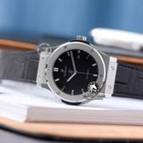 Đồng Hồ Hublot Classic Fusion 42mm Rep 1:1 Chế Tác Vỏ Bạc Titanium Mặt Số Đen Nâng Cấp Vòng Bi Bánh Đà Chính Hãng 542.NX.1171.LR
