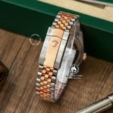 Đồng Hồ Rolex Datejust 36mm 126231 Rep 1:1 Chế Tác Vỏ Demi Bọc Vàng Mặt Nâu Chocolate Cọc Số Đính Đá Dây Kim Loại Jubilee