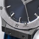 Đồng Hồ Hublot Classic Fusion 33mm Rep 1:1 Chế Tác Vỏ Bạc Mặt Số Xanh Dương 581.NX.7170.LR