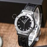 Đồng Hồ Hublot Classic Fusion 33mm Rep 1:1 Chế Tác Vỏ Bạc Mặt Số Đen 581.NX.1171.LR