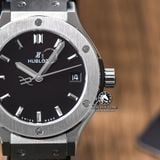 Đồng Hồ Hublot Classic Fusion 33mm Rep 1:1 Chế Tác Vỏ Bạc Mặt Số Đen 581.NX.1171.LR