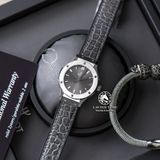 Đồng Hồ Hublot Classic Fusion 33mm Rep 1:1 Chế Tác Vỏ Bạc Mặt Số Xám Chải Tia 581.NX.7071.LR