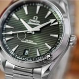 Đồng Hồ Omega Seamaster Aqua Terra 150M Co-Axial Master Chronometer 41 mm 220.10.41.21.10.001 Rep 1:1 Chế Tác Vỏ Bạc Mặt Xanh Lá Dây Kim Loại