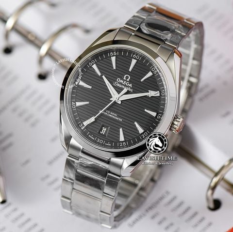 Đồng Hồ Omega Seamaster Aqua Terra 150M Co-Axial Master Chronometer 41 mm 220.10.41.21.01.001 Rep 1:1 Chế Tác Vỏ Bạc Mặt Đen