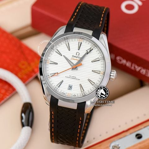 Đồng Hồ Omega Seamaster Aqua Terra 150M Co-Axial Master Chronometer 41 mm 220.12.41.21.02.002 Rep 1:1 Chế Tác Vỏ Bạc Mặt Trắng Dây Cao Su