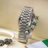 Đồng Hồ Rolex Day-Date 40mm 228239-0003 Rep 1:1 Cao Cấp Vỏ Bạc Mặt Xám Cọc Số Đính Đá Baguette Dây Kim Loại