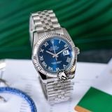Đồng Hồ Rolex Datejust 36mm  116234-0141 Rep 1:1 Chế Tác Vỏ Bạc Mặt Xanh Dương Cọc Số La Mã Dây Kim Loại Jubilee