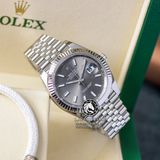 Đồng Hồ Rolex Datejust 41mm 126334-0014 Rep 1:1 Chế Tác Vỏ Bạc Mặt Xám Cọc Số Vạch Dây Kim Loại Jubilee