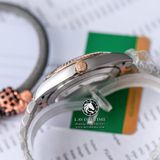 Đồng Hồ Rolex Datejust 41mm 126331-0014 Rep 1:1 Cao Cấp Vỏ Demi Vàng Hồng Mặt Xà Cừ Trắng Cọc Số Đính Đá Dây Kim Loại Jubilee