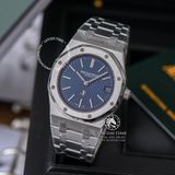 Đồng Hồ Audemars Piguet Royal Oak Jumbo Extra-Thin 15202ST.OO.1240ST.01 Rep 1:1 Chế Tác Vỏ Bạc Mặt Xanh Dây Kim Loại