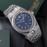 Đồng Hồ Audemars Piguet Royal Oak Jumbo Extra-Thin 15202ST.OO.1240ST.01 Rep 1:1 Chế Tác Vỏ Bạc Mặt Xanh Dây Kim Loại