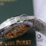 Đồng Hồ Audemars Piguet Royal Oak Jumbo Extra-Thin 15202ST.OO.1240ST.01 Rep 1:1 Chế Tác Vỏ Bạc Mặt Xanh Dây Kim Loại