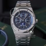 Đồng Hồ Audemars Piguet Royal Oak Perpetual Calendar 26574ST.OO.1220ST.02 Rep 1:1 Chế Tác Vỏ Bạc Mặt Xanh Dây Kim Loại