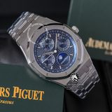 Đồng Hồ Audemars Piguet Royal Oak Perpetual Calendar 26574ST.OO.1220ST.02 Rep 1:1 Chế Tác Vỏ Bạc Mặt Xanh Dây Kim Loại