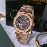 Đồng Hồ Audemars Piguet Royal Oak Skeleton 15407OR.OO.1220OR.01 Rep 1:1 Chế Tác Vỏ Vàng Hồng Mặt Lộ Cơ Dây Kim Loại