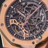 Đồng Hồ Audemars Piguet Royal Oak Skeleton 15407OR.OO.1220OR.01 Rep 1:1 Chế Tác Vỏ Vàng Hồng Mặt Lộ Cơ Dây Kim Loại