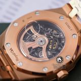 Đồng Hồ Audemars Piguet Royal Oak Skeleton 15407OR.OO.1220OR.01 Rep 1:1 Chế Tác Vỏ Vàng Hồng Mặt Lộ Cơ Dây Kim Loại