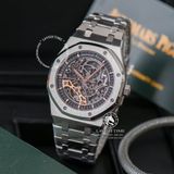 Đồng Hồ Audemars Piguet Royal Oak Skeleton 15407ST.OO.1220ST.01 Rep 1:1 Chế Tác Vỏ Bạc Mặt Lộ Cơ Dây Kim Loại