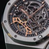 Đồng Hồ Audemars Piguet Royal Oak Skeleton 15407ST.OO.1220ST.01 Rep 1:1 Chế Tác Vỏ Bạc Mặt Lộ Cơ Dây Kim Loại