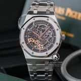 Đồng Hồ Audemars Piguet Royal Oak Skeleton 15407ST.OO.1220ST.01 Rep 1:1 Chế Tác Vỏ Bạc Mặt Lộ Cơ Dây Kim Loại