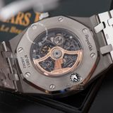 Đồng Hồ Audemars Piguet Royal Oak Skeleton 15407ST.OO.1220ST.01 Rep 1:1 Chế Tác Vỏ Bạc Mặt Lộ Cơ Dây Kim Loại