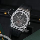 Đồng Hồ Audemars Piguet Royal Oak Extra-Thin Tourbillon 26510PT.OO.1220PT.01 Rep 1:1 Chế Tác Vỏ Bạc Mặt Đen Dây Cao Su