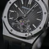 Đồng Hồ Audemars Piguet Royal Oak Extra-Thin Tourbillon 26510PT.OO.1220PT.01 Rep 1:1 Chế Tác Vỏ Bạc Mặt Đen Dây Cao Su