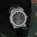 Đồng Hồ Audemars Piguet Royal Oak Extra-Thin Tourbillon 26510PT.OO.1220PT.01 Rep 1:1 Chế Tác Vỏ Bạc Mặt Đen Dây Cao Su