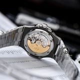 Đồng Hồ Patek Philippe Nautilus 5711/1A Rep 1:1 Chế Tác Vỏ Bạc Mặt Xanh Đen Dây Kim Loại