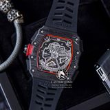 Đồng Hồ Richard Mille RM 50-03 Mclaren F1 Rep 1:1 Cao Cấp Vỏ Carbon Mặt Skeleton Lộ Cơ Dây Cao Su