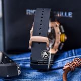 Đồng Hồ Richard Mille RM 11-03 Automatic Winding Flyback Chronograph Rep 1:1 Cao Cấp Vỏ Vàng Hồng Mặt Skeleton Lộ Cơ Dây Cao Su