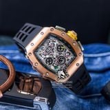 Đồng Hồ Richard Mille RM 11-03 Automatic Winding Flyback Chronograph Rep 1:1 Cao Cấp Vỏ Vàng Hồng Mặt Skeleton Lộ Cơ Dây Cao Su