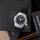 Đồng Hồ Hublot Classic Fusion Orlinski 40mm Rep 1:1 Chế Tác Vỏ Bạc Độ Pave Kim Cương Thiên Nhiên - Moissanite Tùy Chọn 550.NS.1800.RX.1604.ORL19