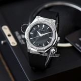 Đồng Hồ Hublot Classic Fusion Orlinski 40mm Rep 1:1 Chế Tác Vỏ Bạc Độ Demi Kim Cương Thiên Nhiên - Moissanite Tùy Chọn 550.NS.1800.RX.1604.ORL19