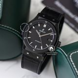 Đồng Hồ Hublot Classic Fusion 42mm Rep 1:1 Chế Tác Vỏ Đen Mặt Số Đen Dây Cá Sấu 511.CM.1171.LR