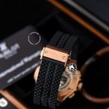 Đồng Hồ Hublot Big Bang 44mm Rep 1:1 Chế Tác Vỏ Vàng Hồng Niềng Đính Đá 2 Hàng Mặt Đen Dây Cao Su 341.PX.130.RX.114