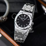 Đồng Hồ Audemars Piguet Royal Oak 67650ST.OO.1261ST.01 Rep 1:1 Chế Tác Vỏ Bạc Mặt Đen Dây Kim Loại