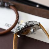 Đồng Hồ Patek Philippe Calatrava 5226G-001 Rep 1:1 Chế Tác Vỏ Bạc Mặt Xám Dây Da